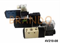 Al Alaşım G1 / 4 &amp;#39;&amp;#39; 5/2 4V210-08 SMC Tipi Pnömatik Kontrol Solenoid Valfler AC220V / 24VDC